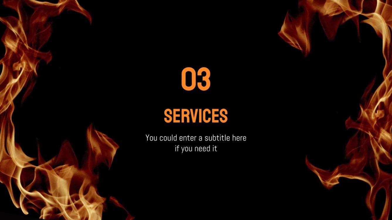 Fire Background Google theme Slides and PowerPoint template