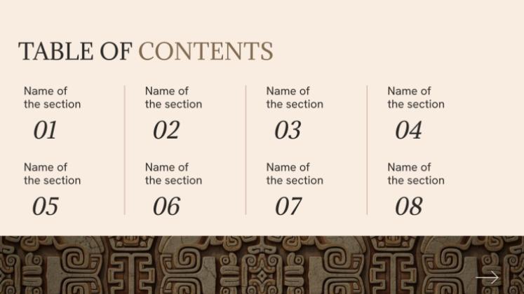 Histoire des Mayas et des Aztèques Modèles de présentation