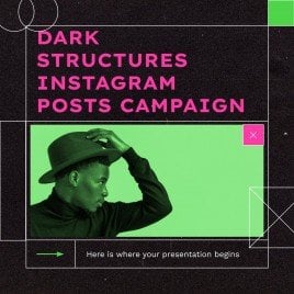 Campagne avec des structures sombres pour les publications d'Instagram Modèles de présentation