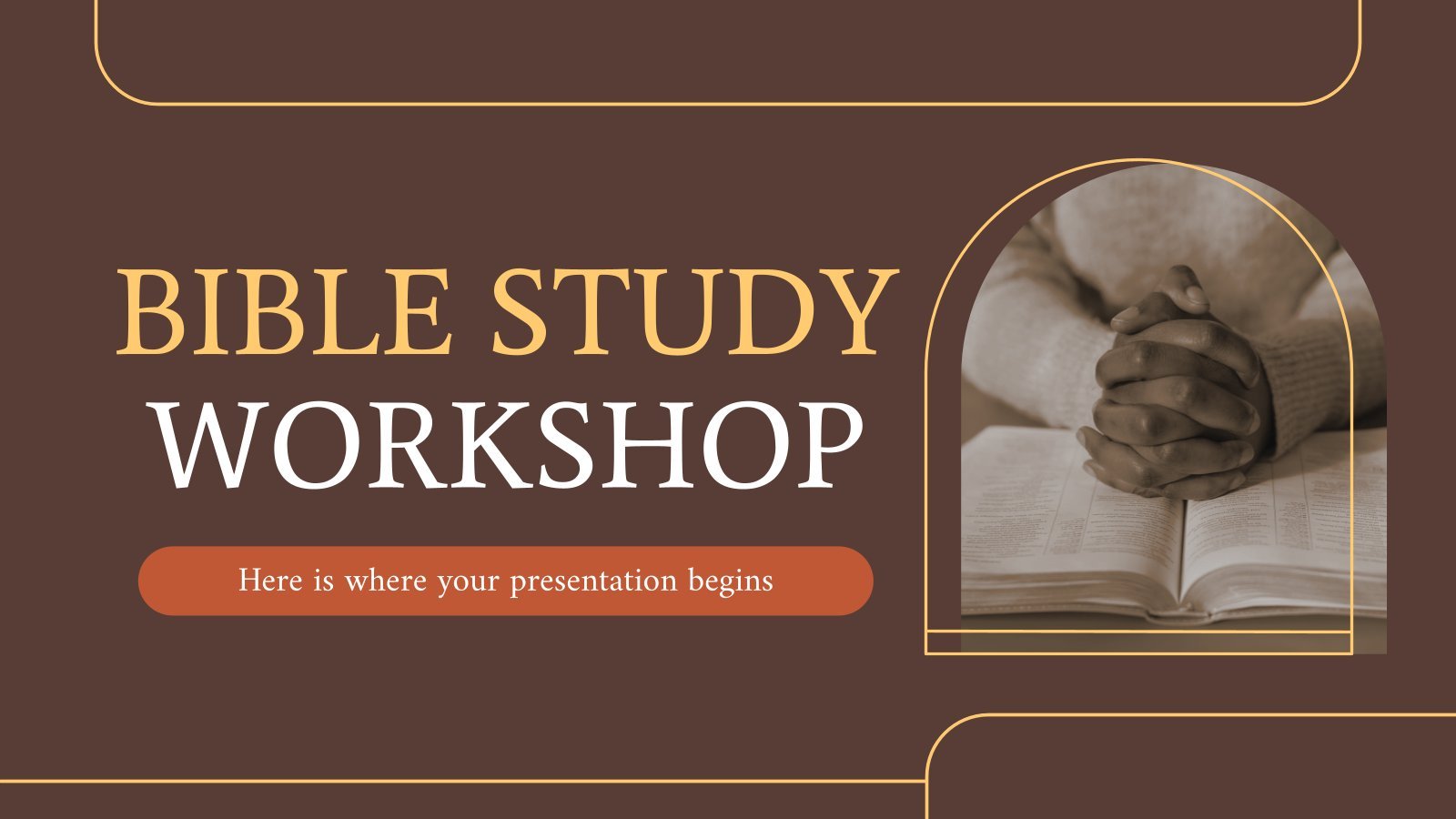 Bible Study Workshop presentation template 