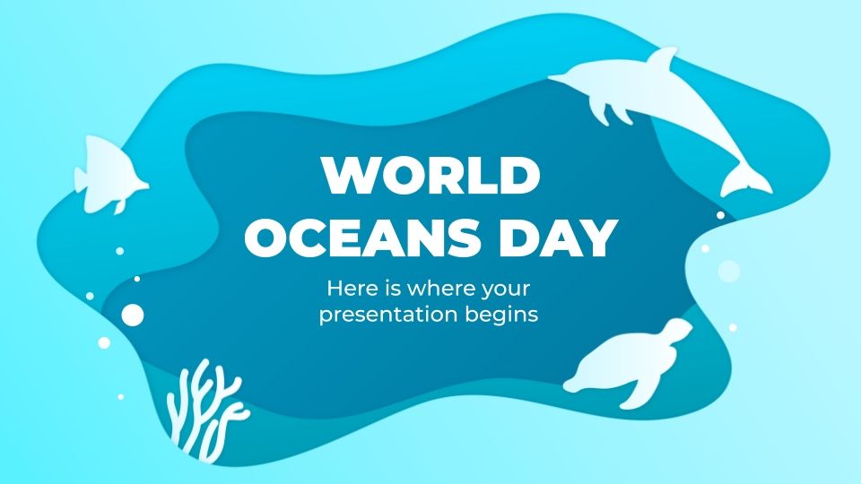 World Oceans Day presentation template 