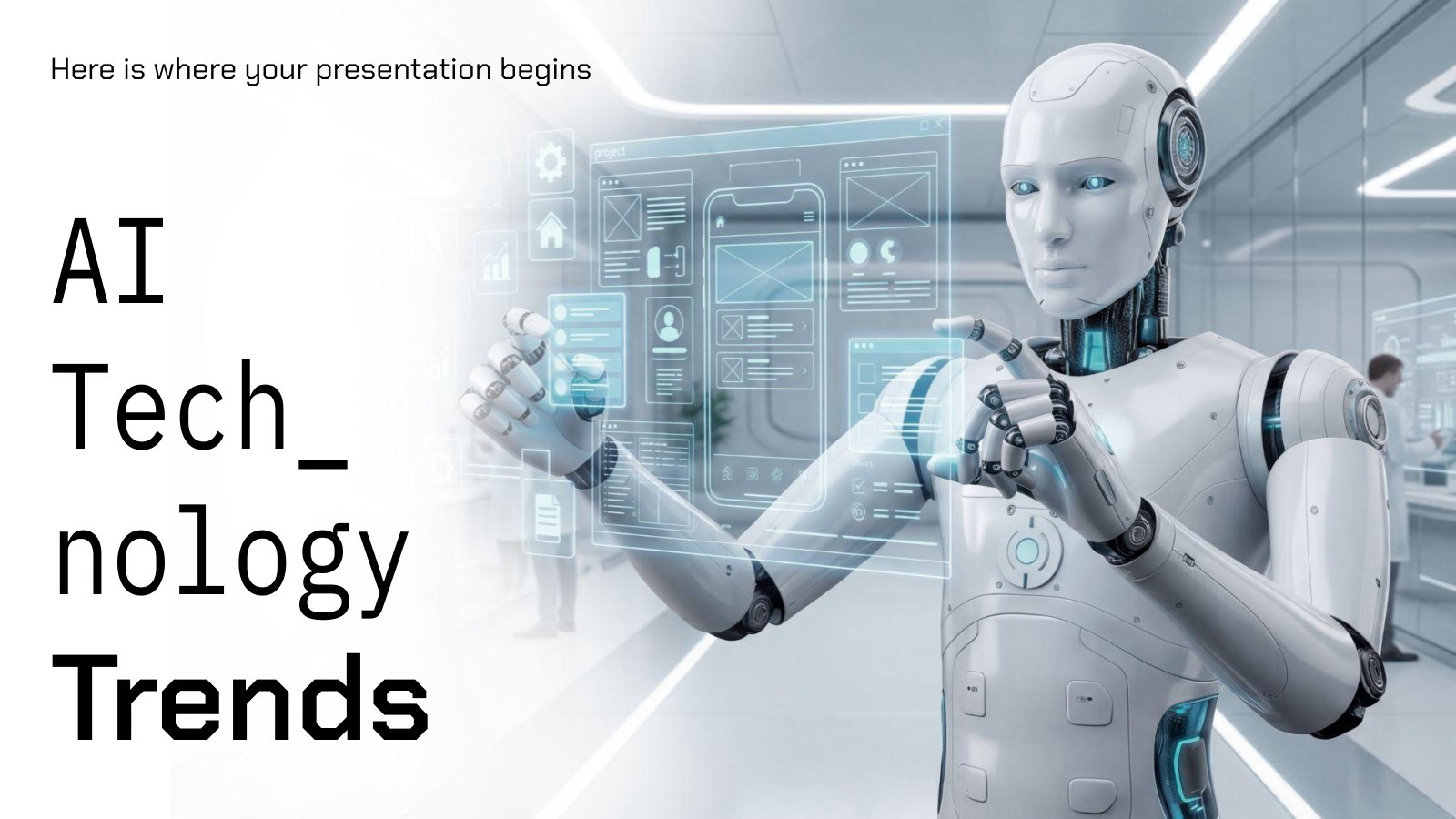 AI Technology Trends presentation template 