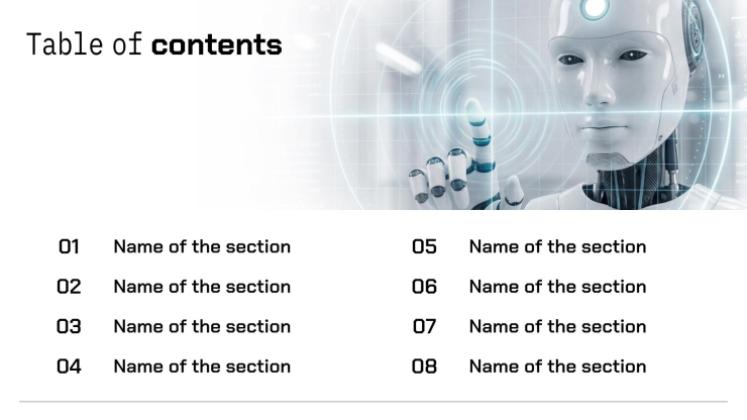 Plantilla de presentación Tendencias en tecnología de IA