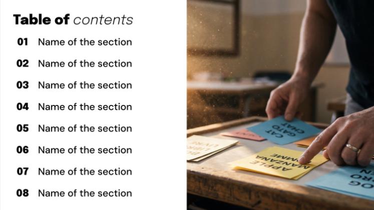 Modelo de apresentação Salas de aula bilíngues