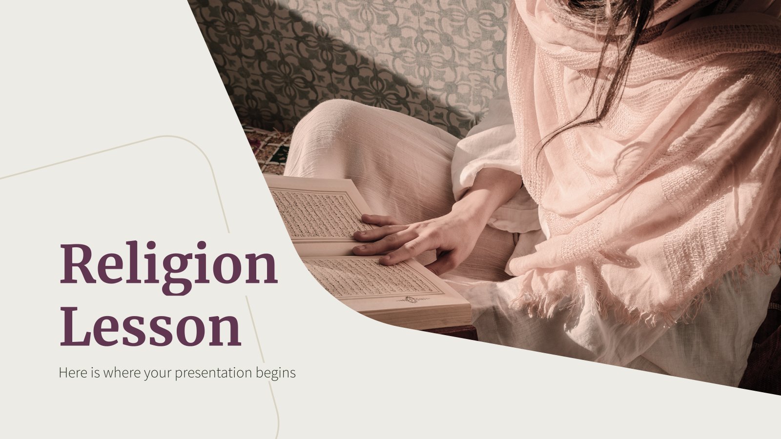 Religion Lesson presentation template 