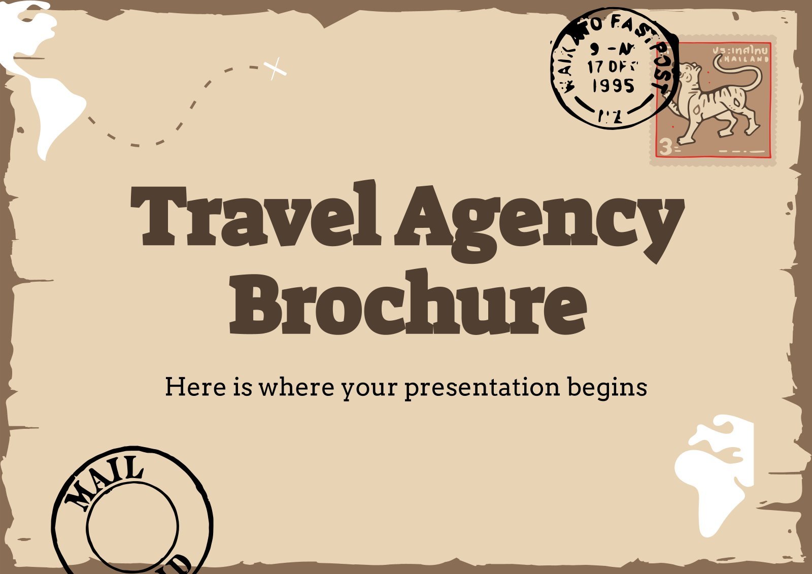 Travel Agency Brochure presentation template 