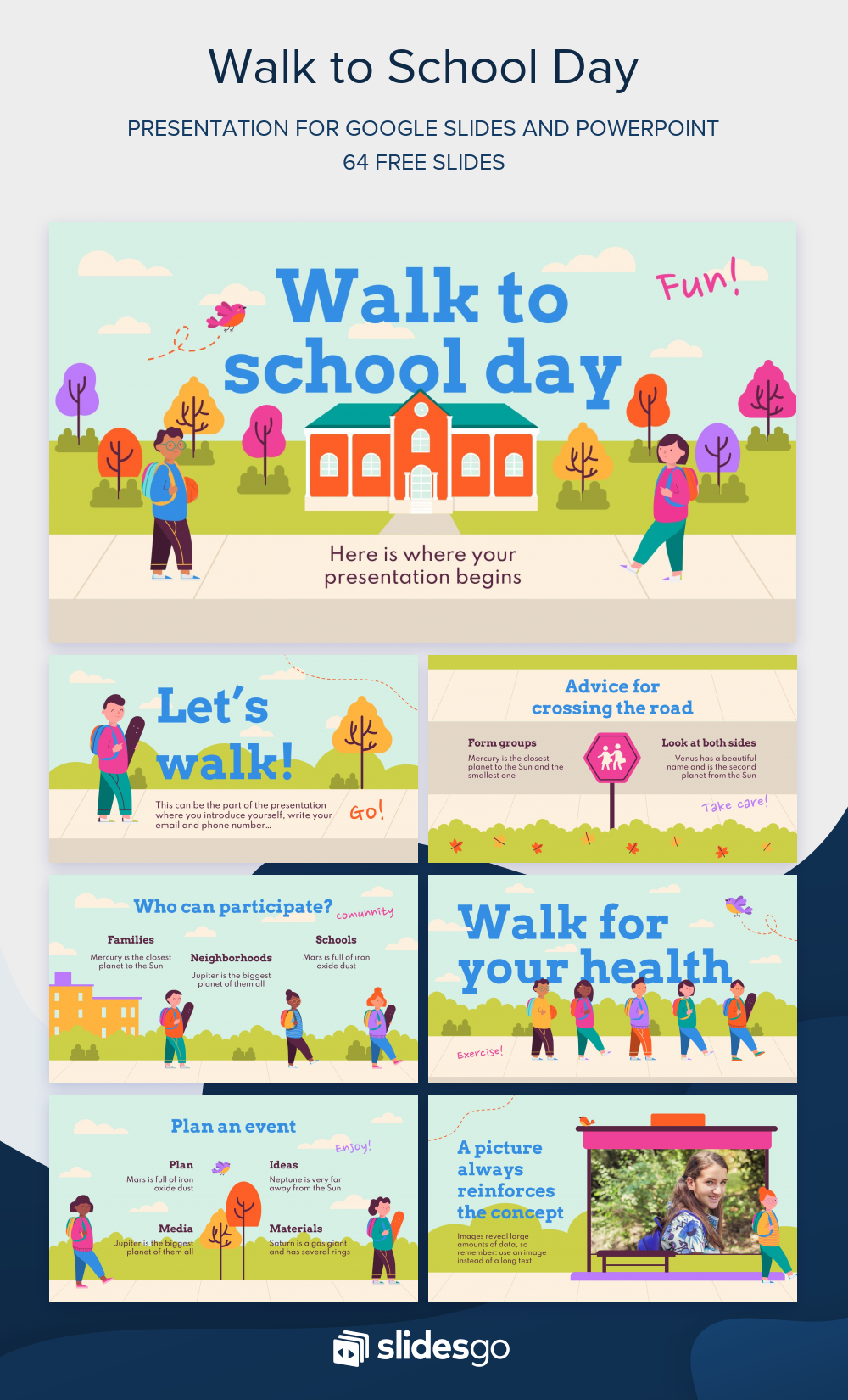 Walk to School Day | Google Slides & PowerPoint