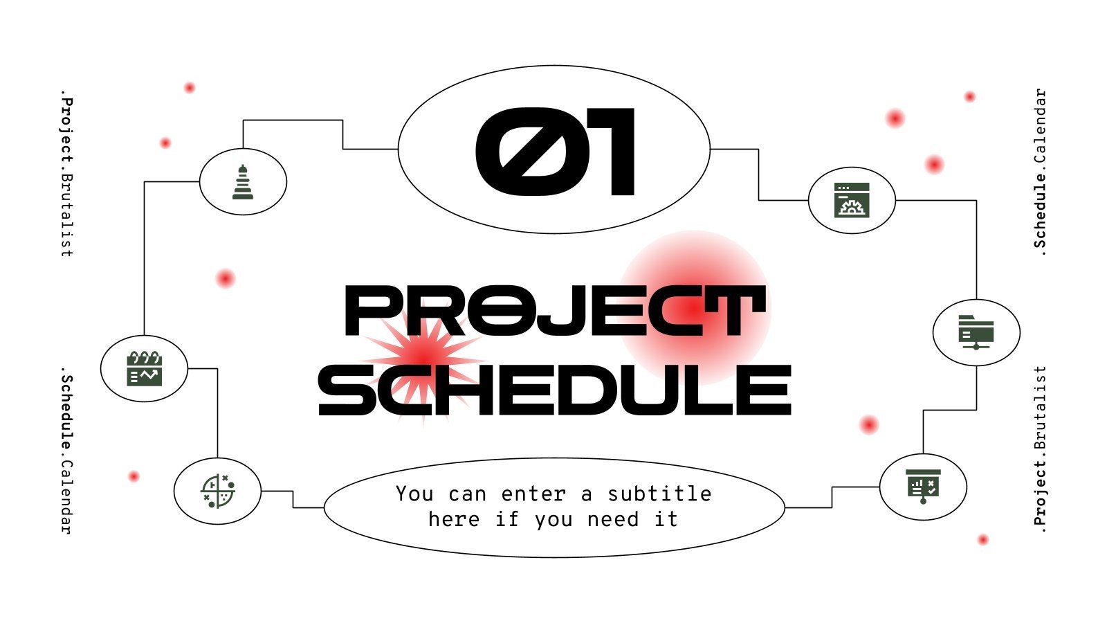 Brutalist Business Calendar Timeline Google Slides & PPT