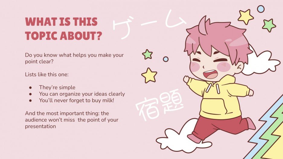 Chibi Anime Characters for Pre-K | Google Slides & PowerPoint