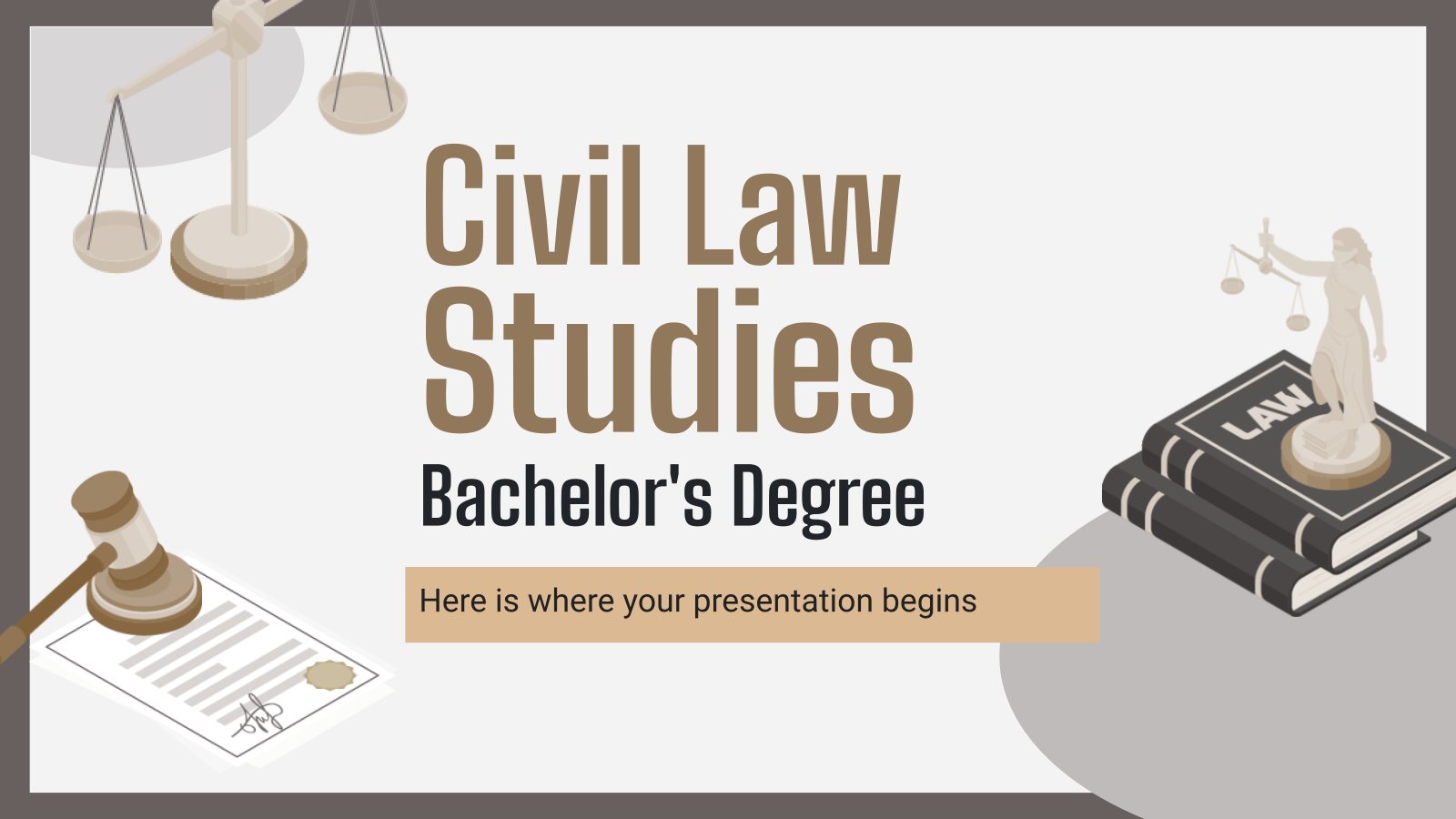Civil Law Studies Bachelor's Degree presentation template 