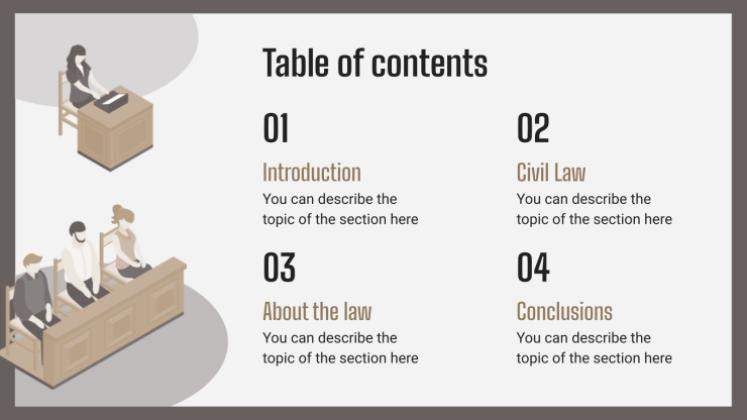 Bachelor-Abschluss in Zivilrecht Präsentationsvorlage