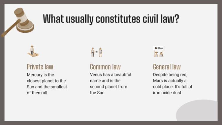 Bachelor-Abschluss in Zivilrecht Präsentationsvorlage