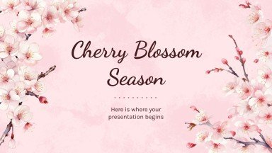 Cherry Blossom Season presentation template 