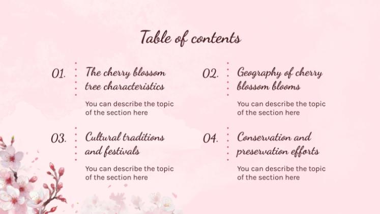Cherry Blossom Season presentation template 