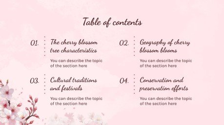 Cherry Blossom Season presentation template 