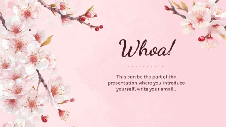 Cherry Blossom Season presentation template 