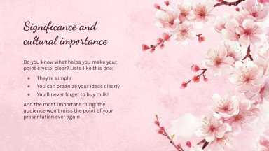 Cherry Blossom Season presentation template 