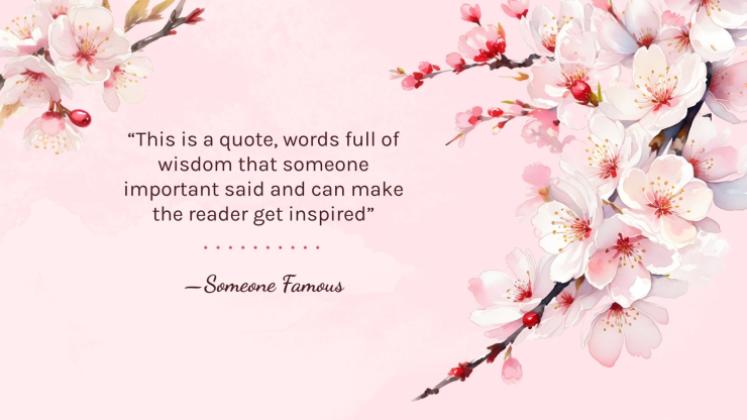 Cherry Blossom Season presentation template 