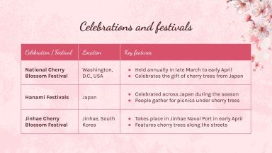 Cherry Blossom Season presentation template 