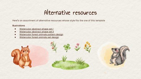 Modelo de apresentação Animais fofos da primavera