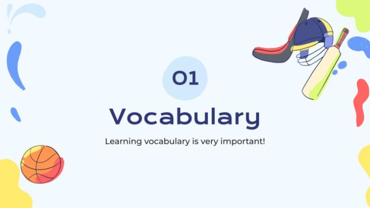 스포츠 및 여가 활동 어휘 - 독일어 - 5학년 프레젠테이션 템플릿