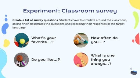 스포츠 및 여가 활동 어휘 - 독일어 - 5학년 프레젠테이션 템플릿