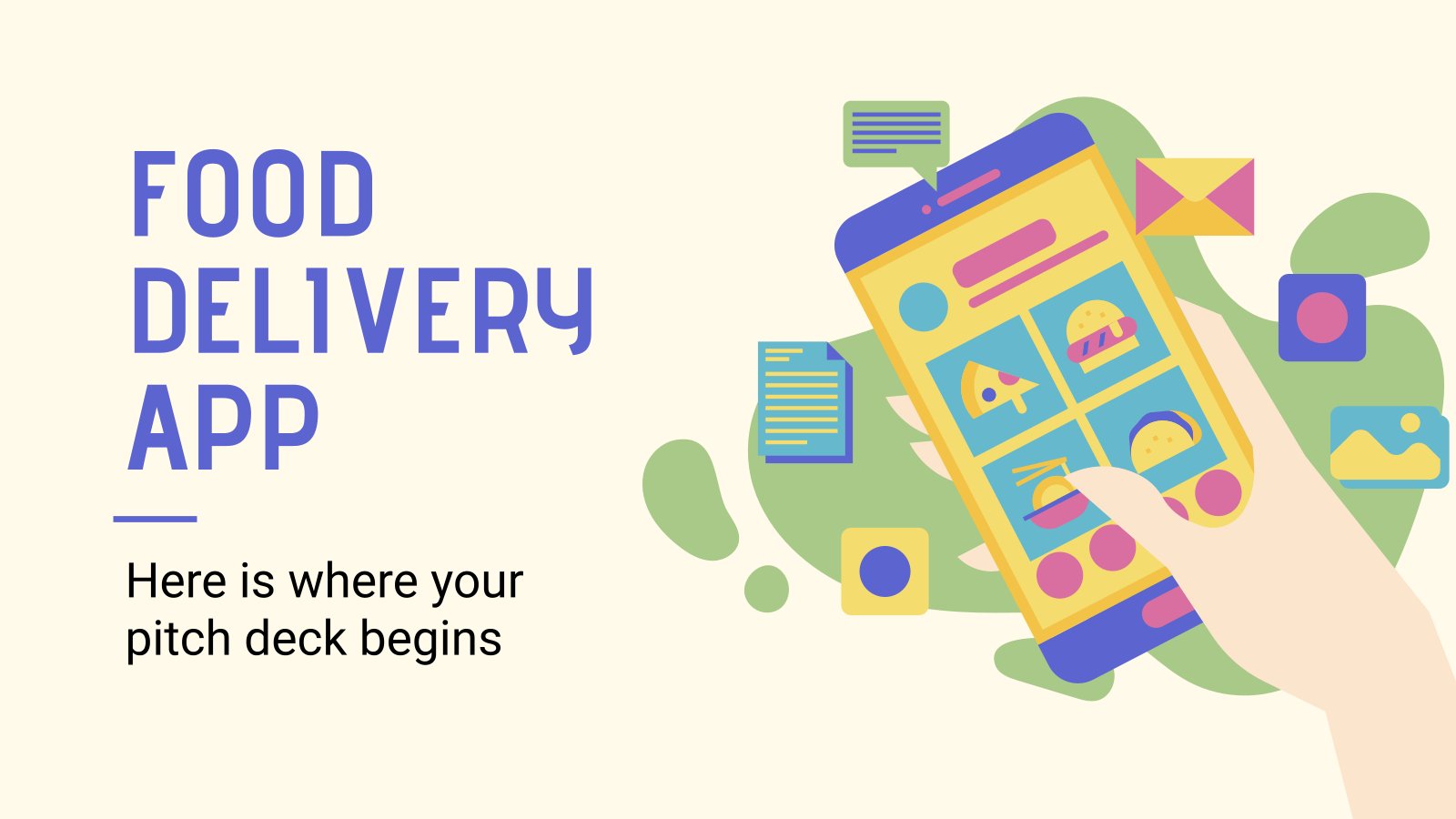 Food Delivery App presentation template 