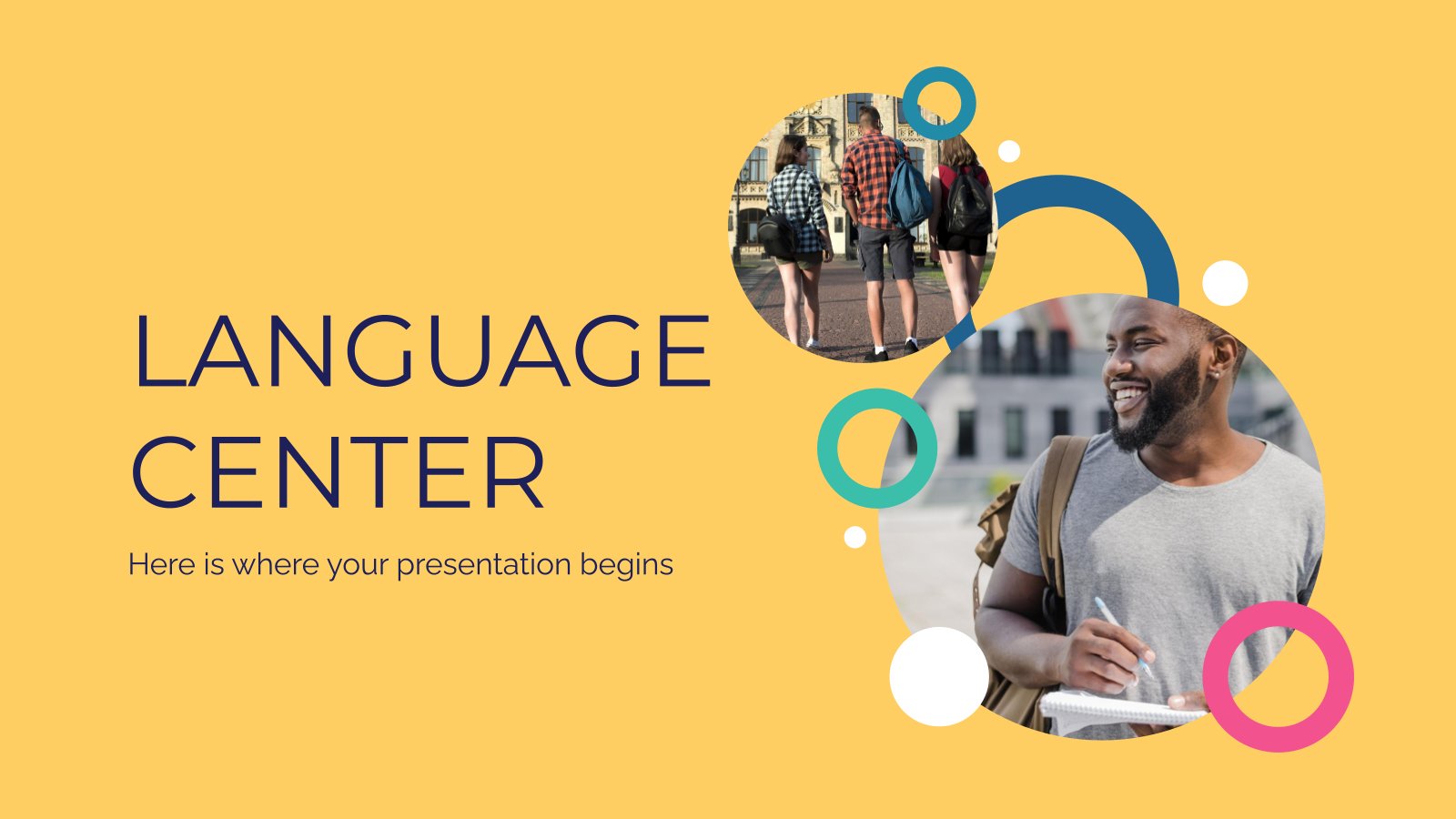 Language Center presentation template 