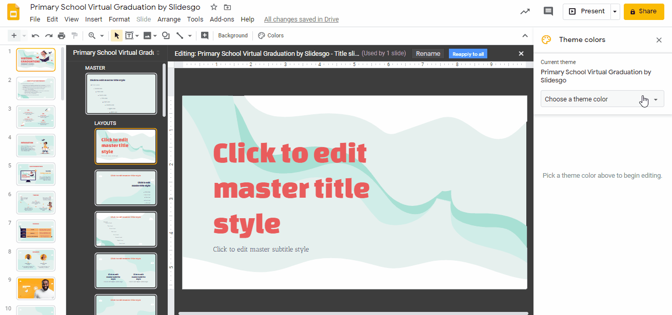 How to Work with Colors in a Google Slides Presentation - Tutorial