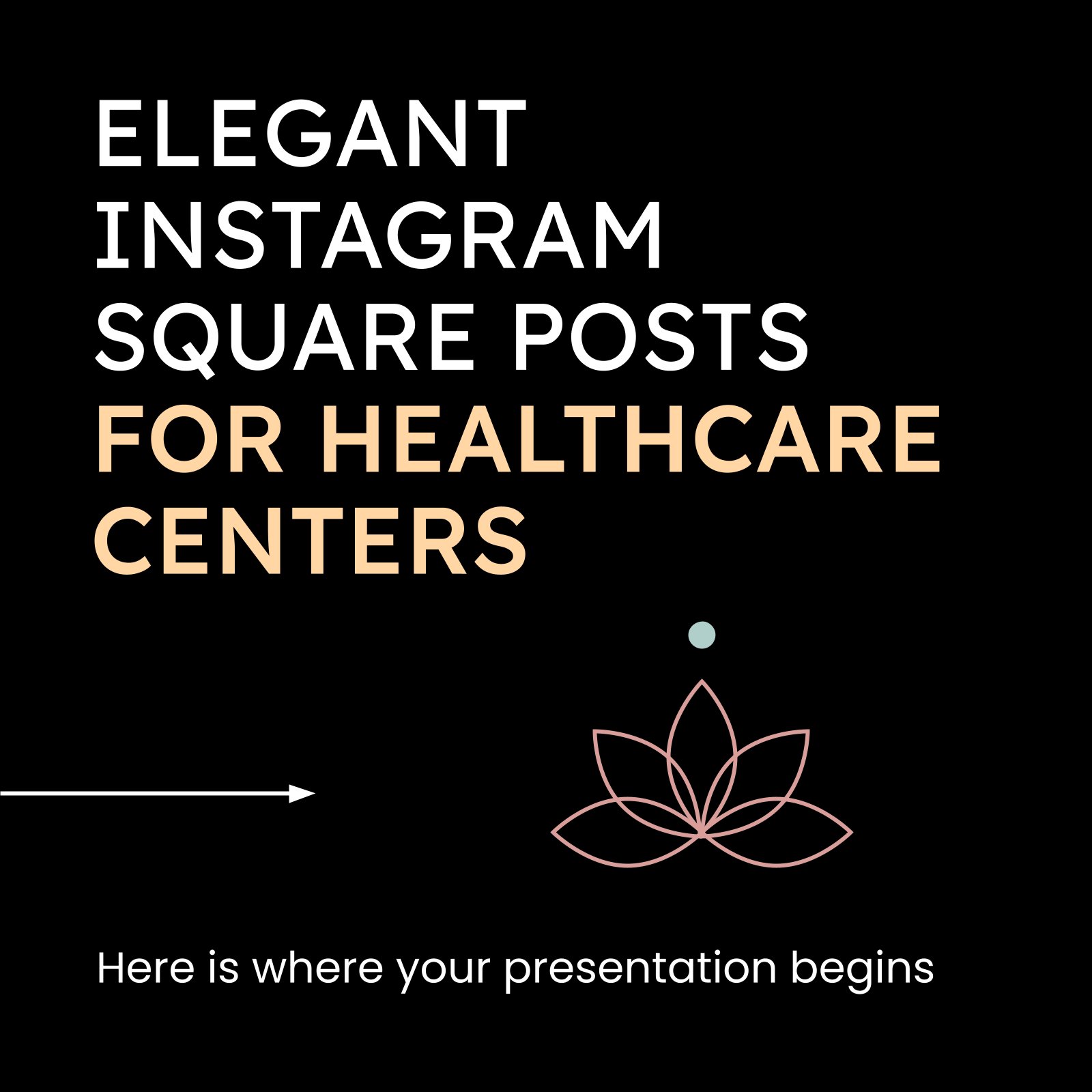 Elegant Instagram Square Posts for Healthcare Centers presentation template 