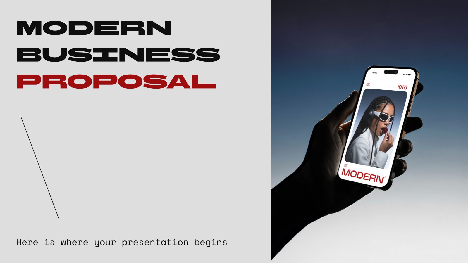Modern Business Proposal presentation template 