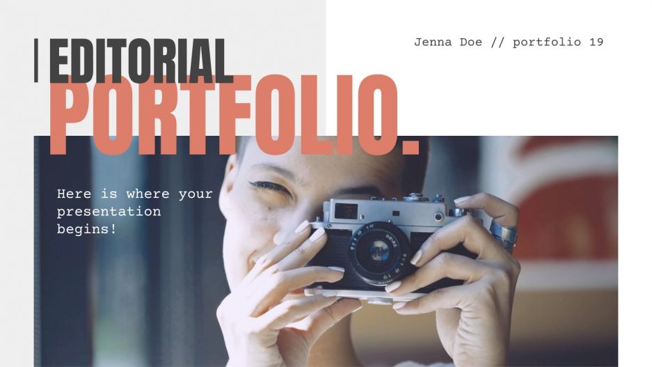 Editorial Design Portfolio Google Slides and PowerPoint template