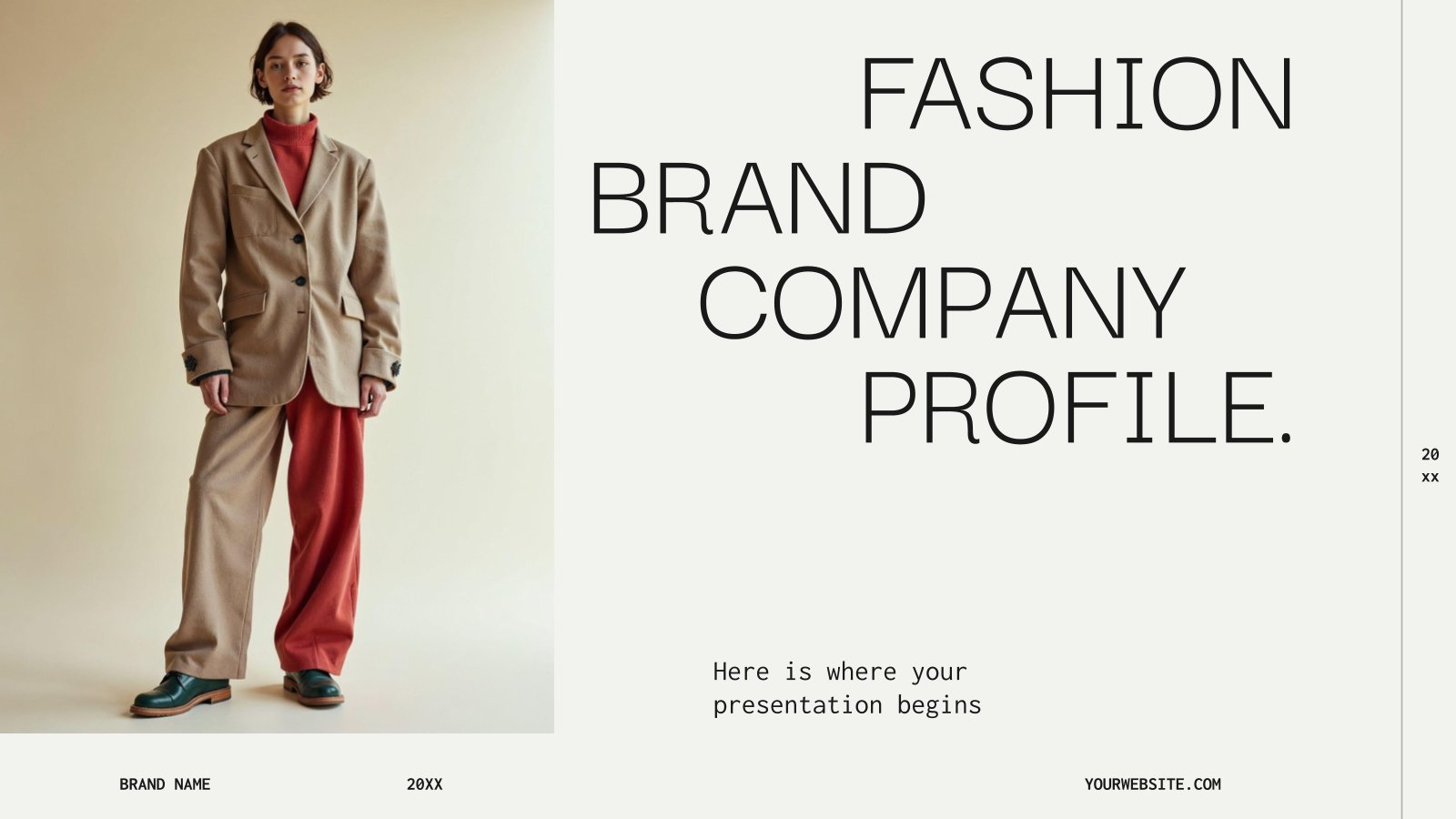 패션 브랜드 회사 소개 프레젠테이션 템플릿