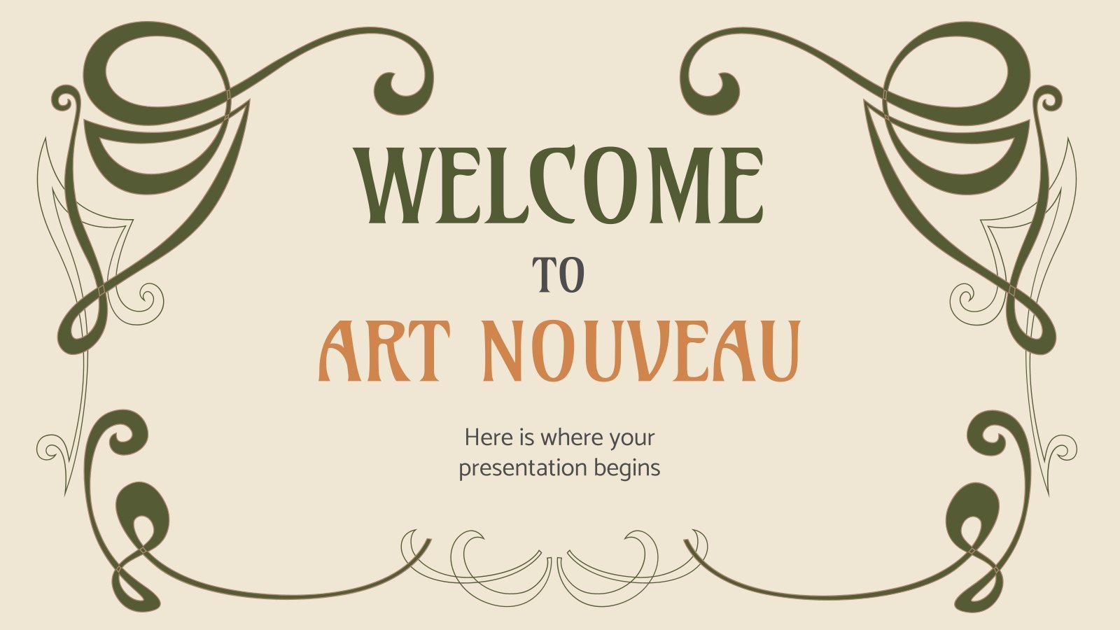 Welcome to Art Nouveau presentation template 