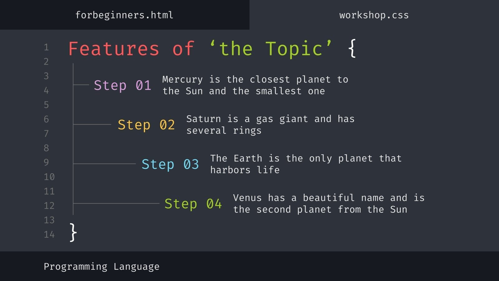 Programming Language Workshop for Beginners