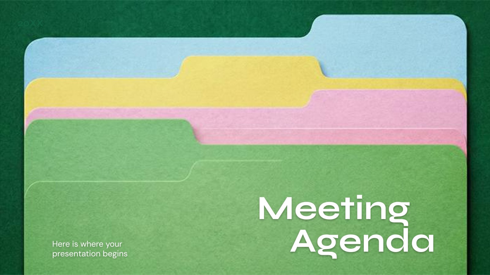 회의 안건 프레젠테이션 템플릿