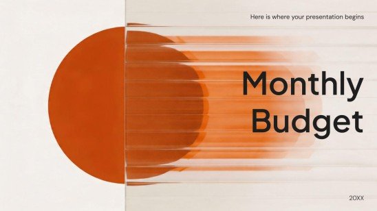 월간 예산 프레젠테이션 템플릿