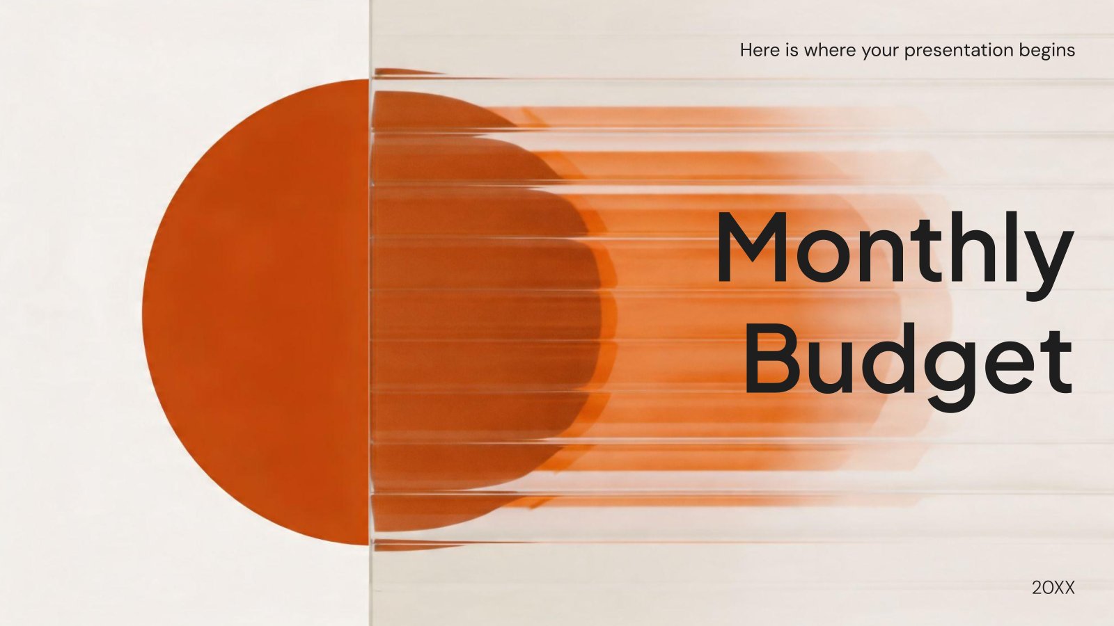 월간 예산 프레젠테이션 템플릿