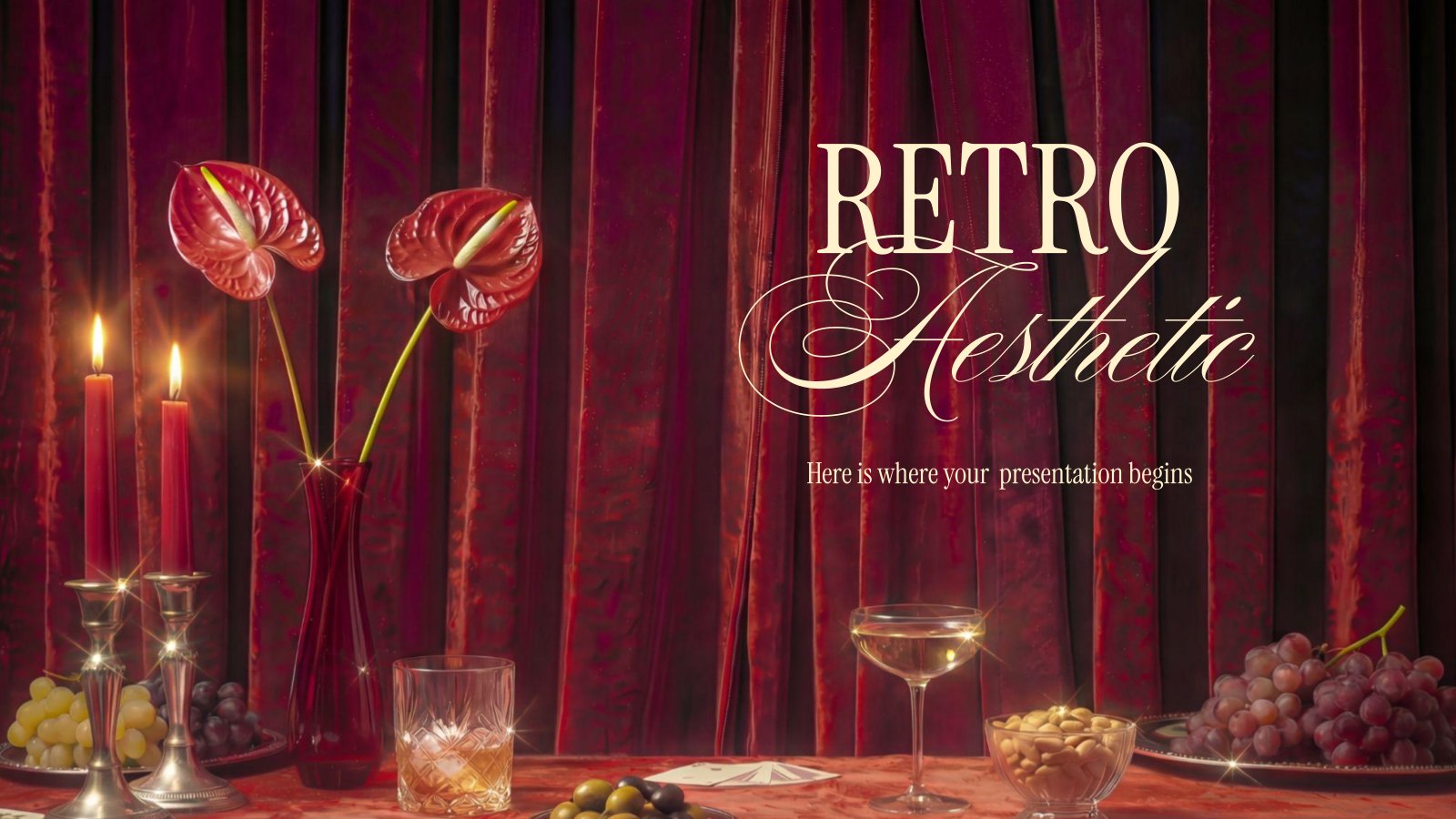 Retro Aesthetic presentation template 