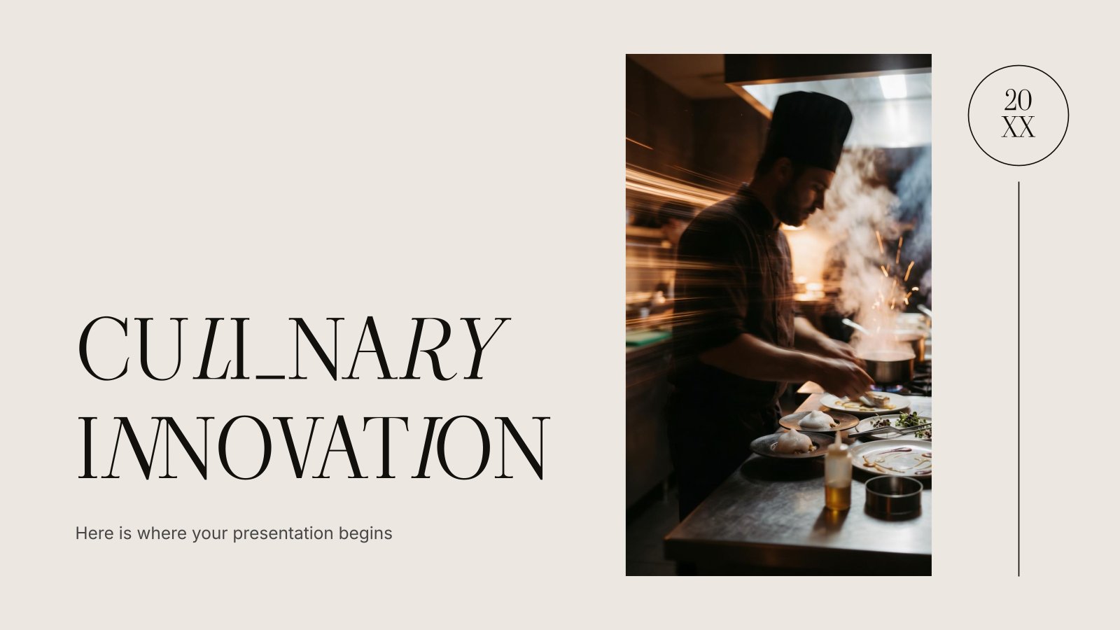 Culinary Innovation presentation template 