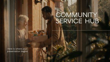 Community Service Hub presentation template 