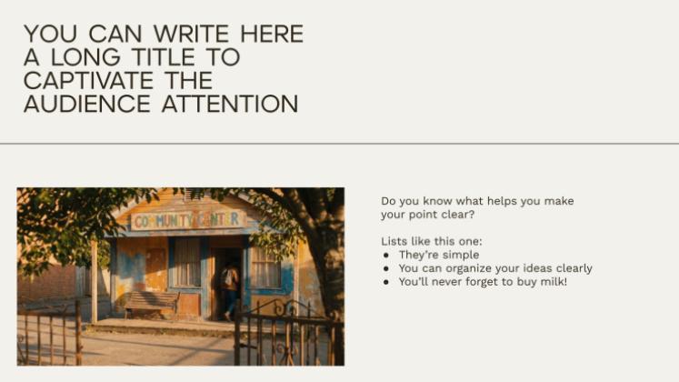 Community Service Hub presentation template 