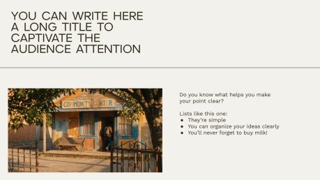 Community Service Hub presentation template 