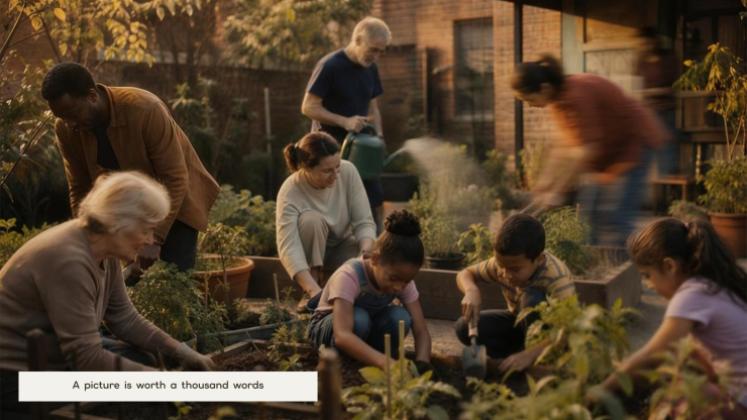 Community Service Hub presentation template 