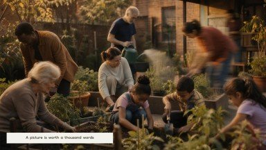 Community Service Hub presentation template 