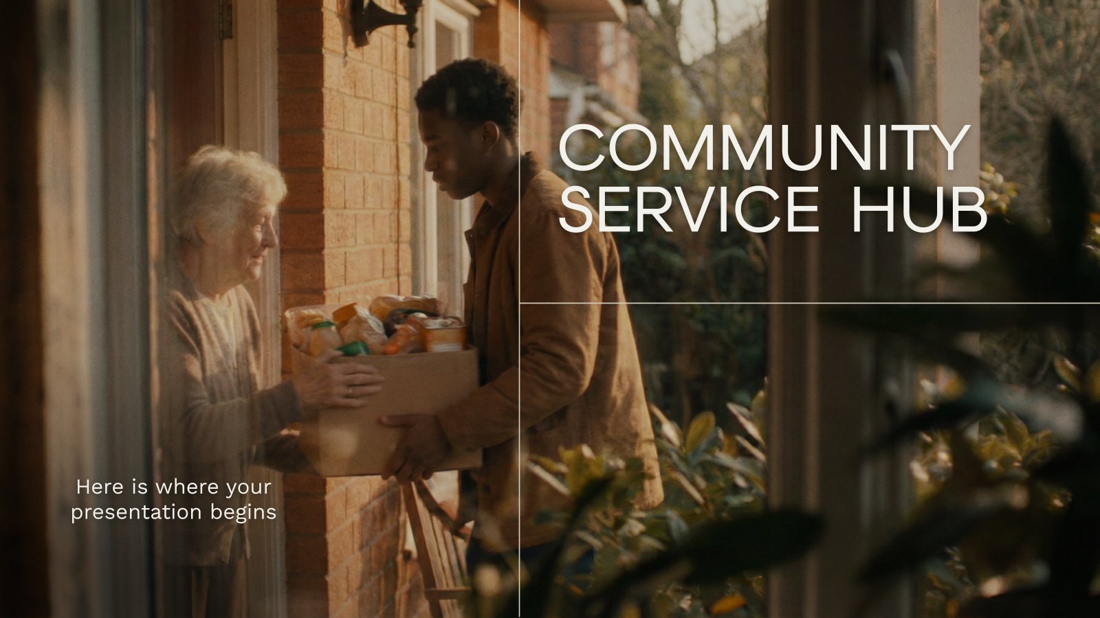 Community Service Hub presentation template 