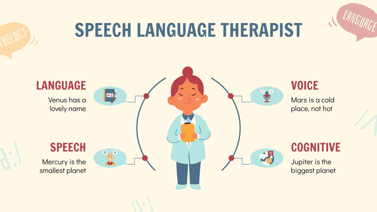 Master en terapia del lenguaje Google Slides y PowerPoint