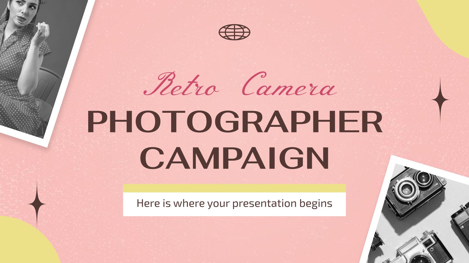 Retro Camera Photographer Campaign presentation template 