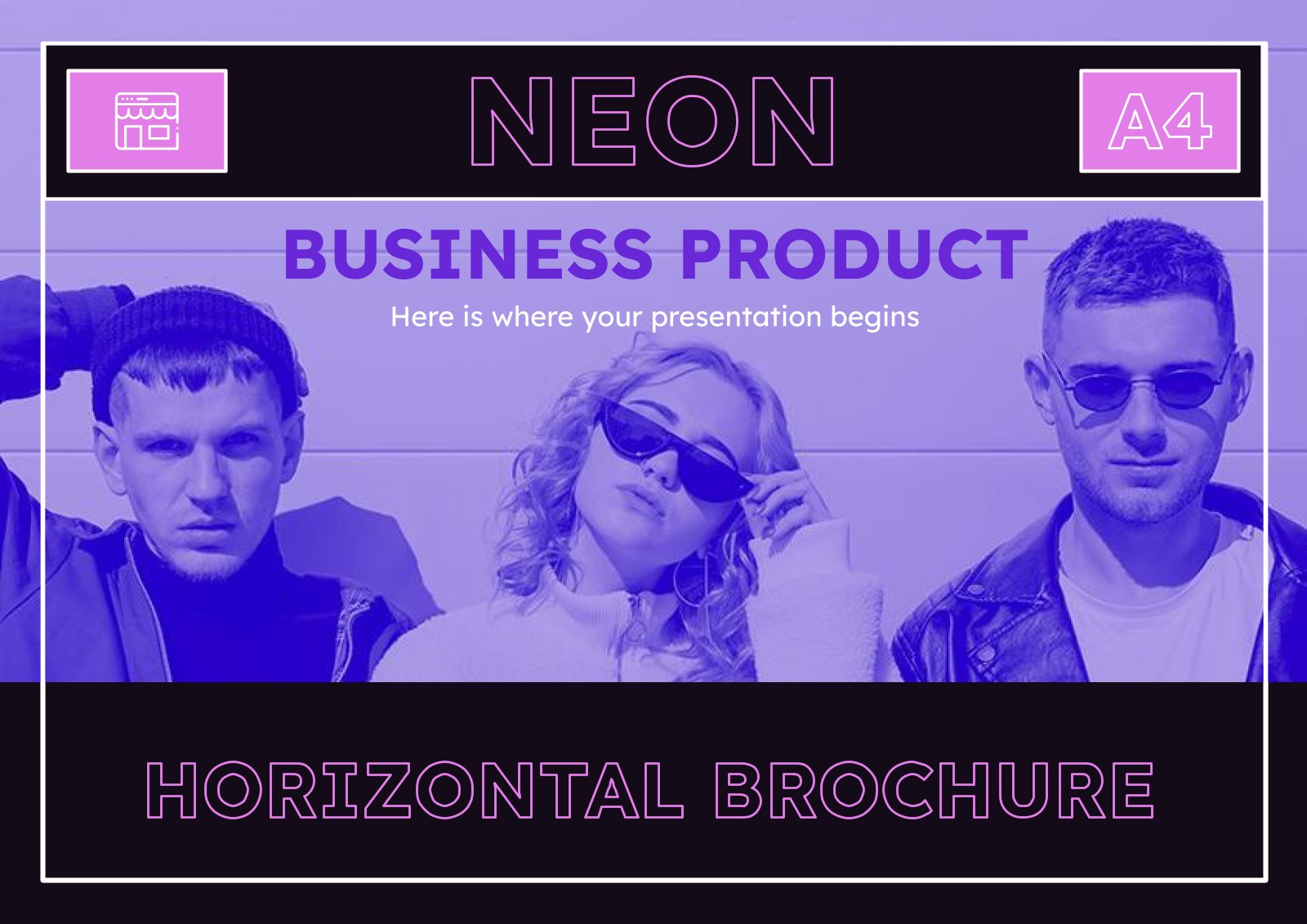 Neon Business Product Brochure presentation template 