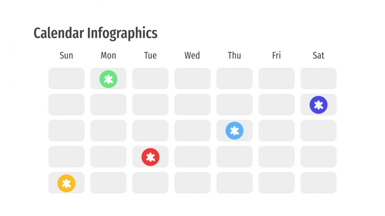 Free Calendar infographics for Google Slides and PowerPoint